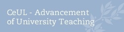 CeUL - Advancement of University Teaching puff/teaser blue background