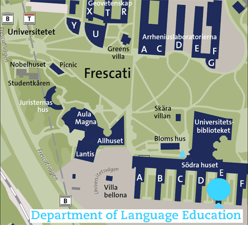 Map showing the way to the Department of Language Education